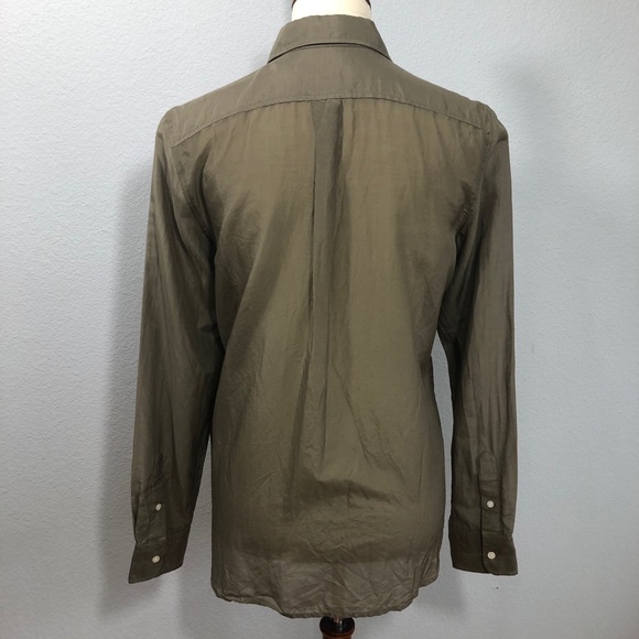 LAUREN Ralph Lauren Sheer Silk {army green} Blouse - Picture 3 of 5